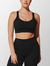 Black TempSync™ Adjustable Sports Bra