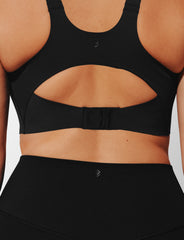 Black TempSync™ Adjustable Sports Bra