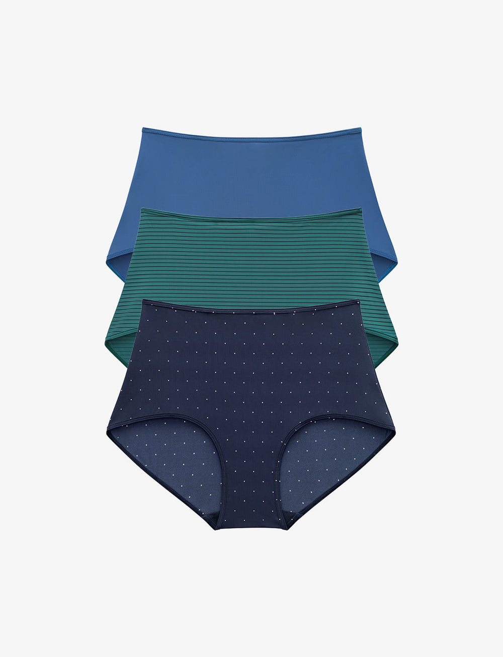 Blue, Green stripe & blue dot Brief 3 Pack Box