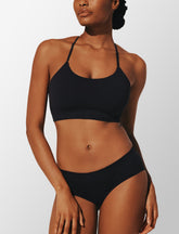 Black Seamless Cloud Cotton Wireless Bralette