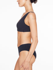 Black Organic Cloud Cotton Wireless Bra