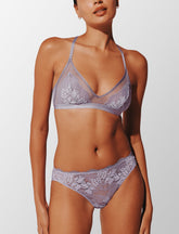 Dreamy Lilac All Day Lace Racerback Bralette