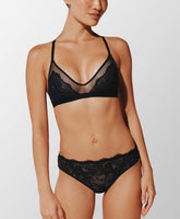Black All Day Lace Racerback Bralette