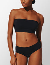 Black Seamless Cloud Cotton Wireless Bandeau