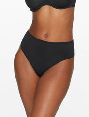 Black High Waist Thong