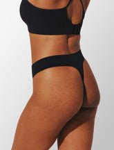 Black Dust Seamless Cloud Cotton Thong