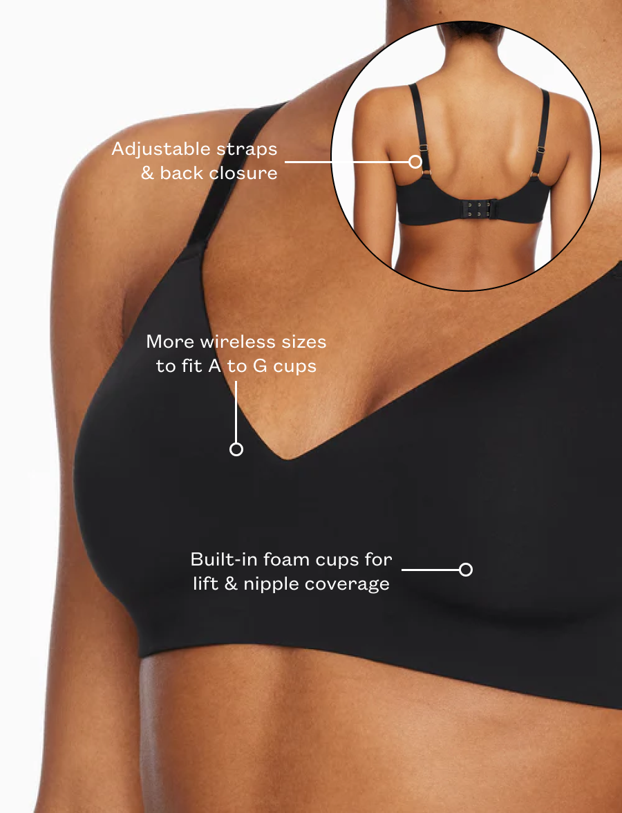 Black Wireless Bra