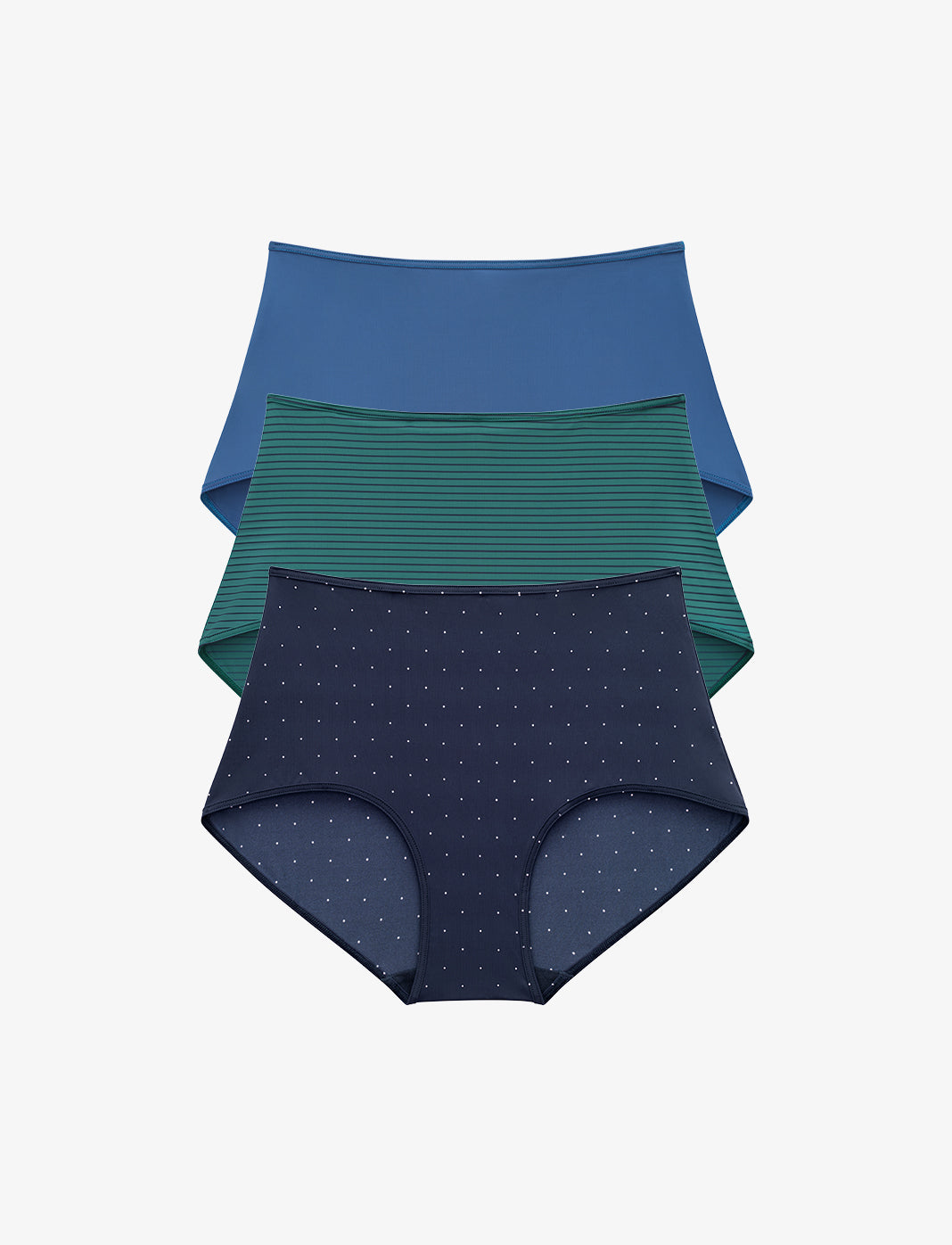 Blue, Green stripe & blue dot Brief 3 Pack Box