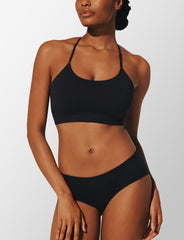 Black Seamless Cloud Cotton Wireless Bralette