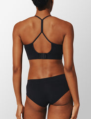 Black Seamless Cloud Cotton Wireless Bralette