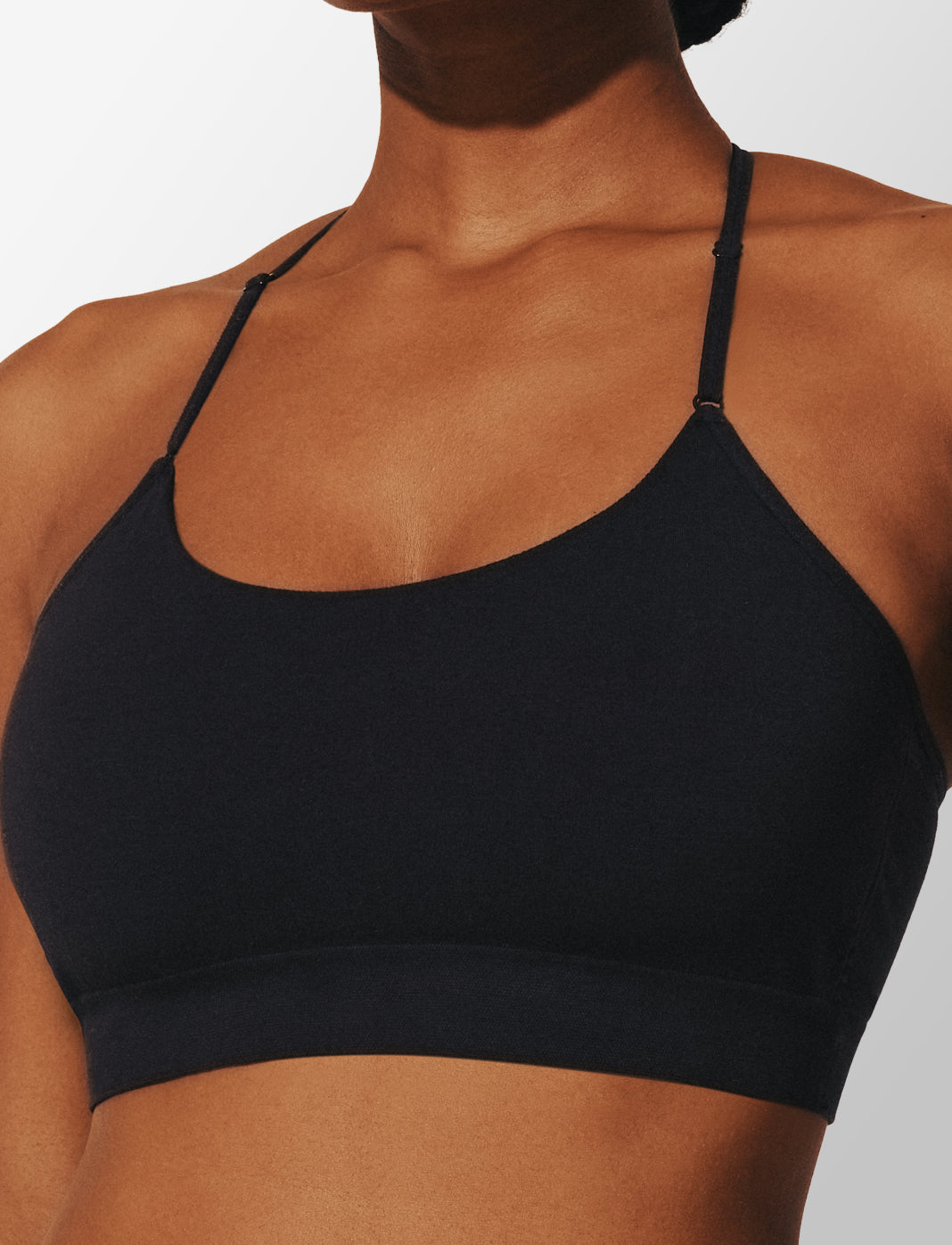 Black Seamless Cloud Cotton Wireless Bralette
