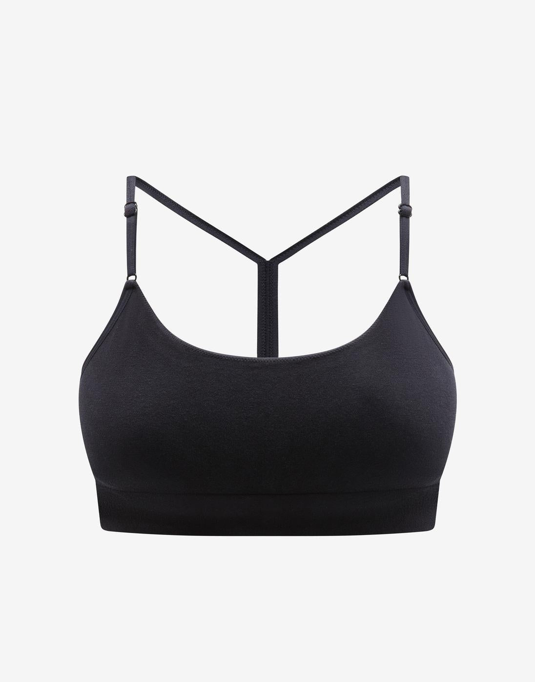 Black Seamless Cloud Cotton Wireless Bralette