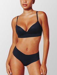 Black Wireless Push-Up Bra