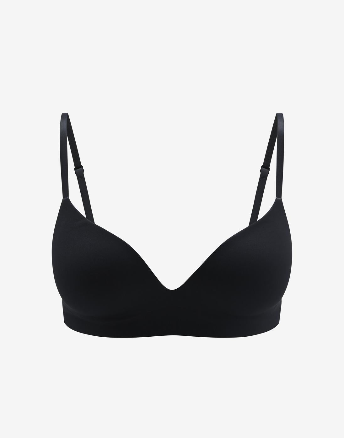 Black Wireless Push-Up Bra