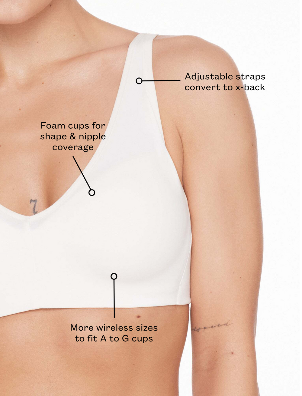 Black Organic Cloud Cotton Wireless Bra