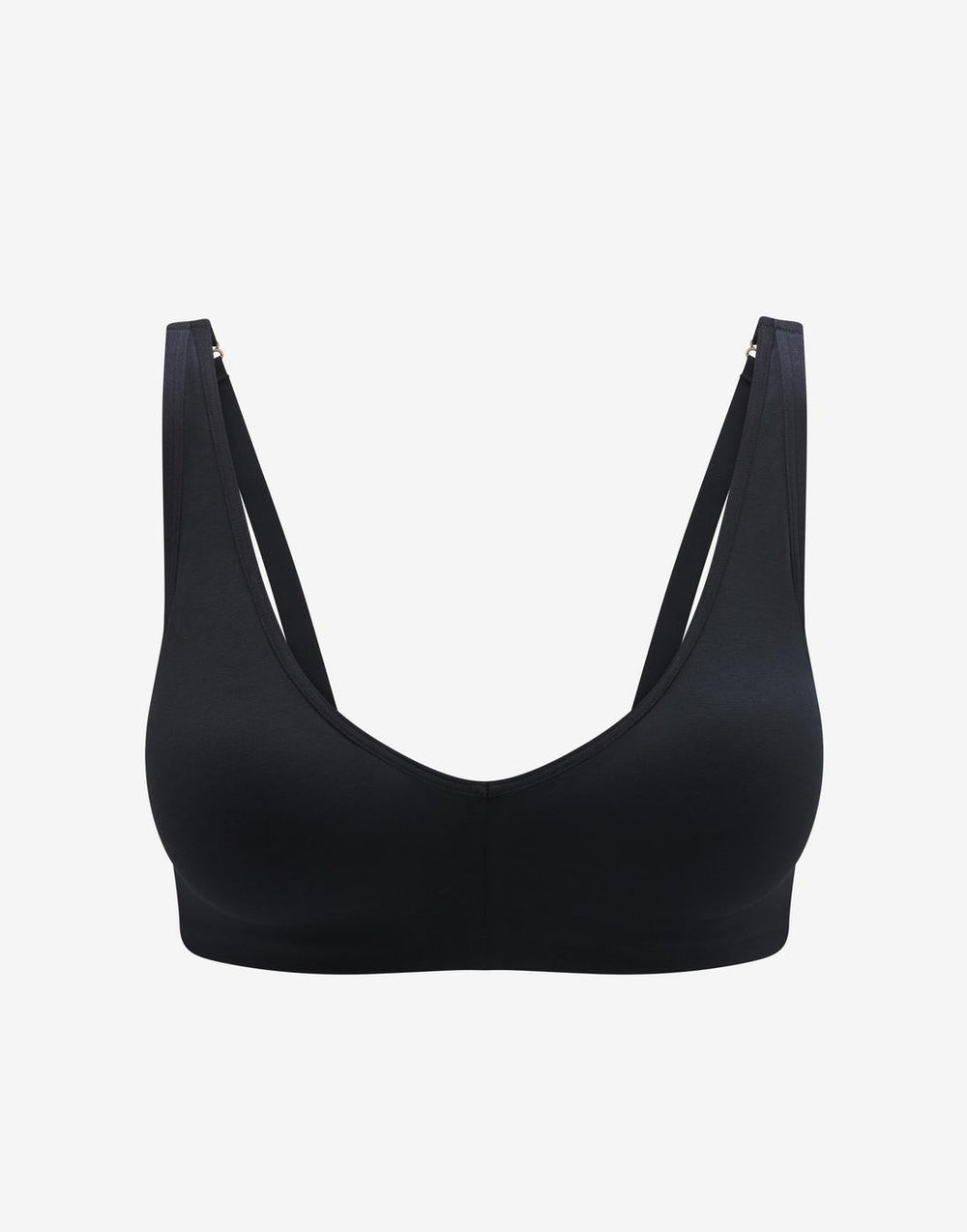 Black Organic Cloud Cotton Wireless Bra
