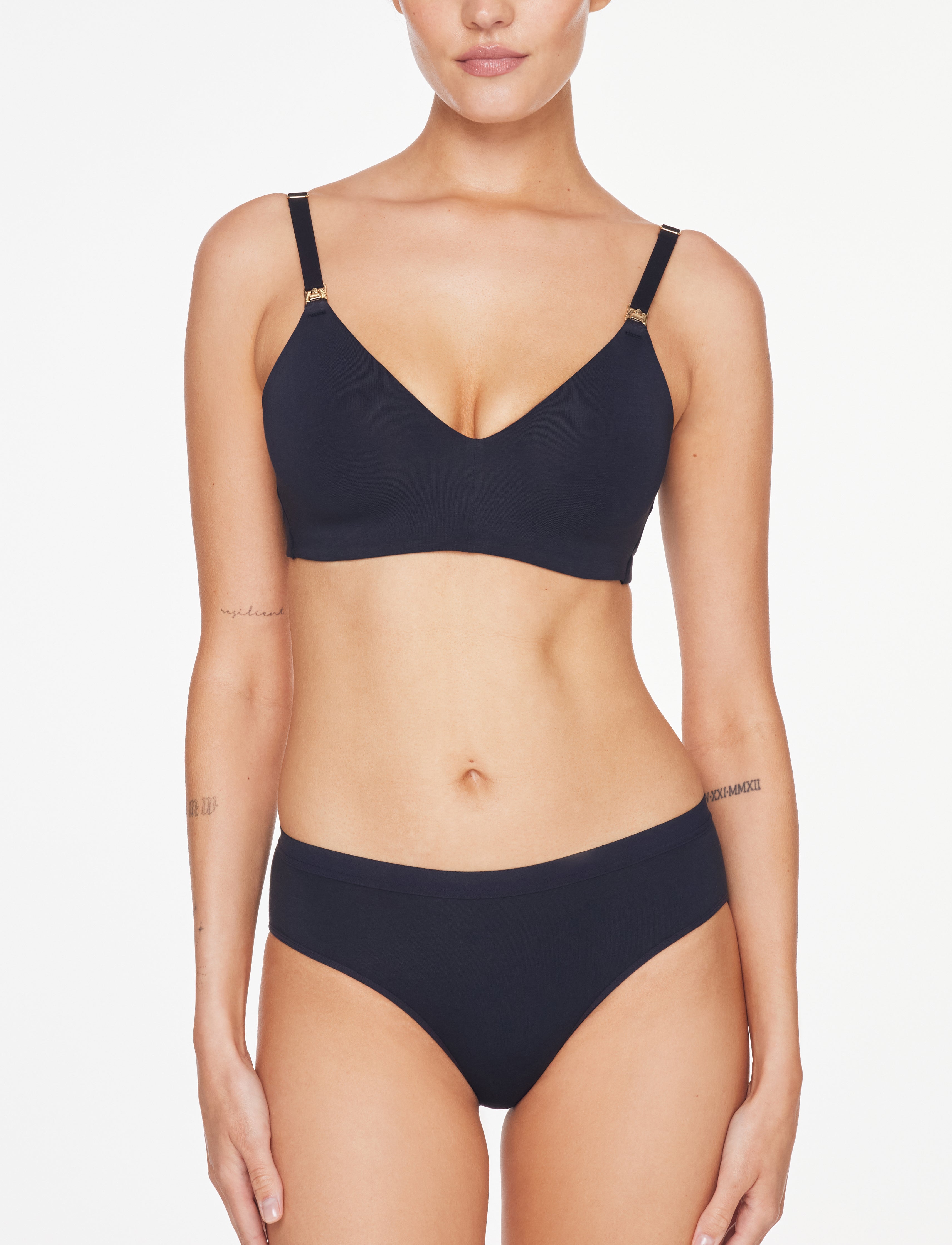 Black Organic Cloud Cotton Wireless Nursing Bra| Thirdlove