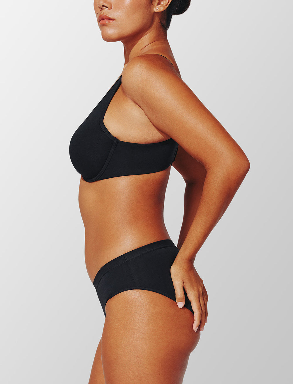 Black Organic Cloud Cotton Perfect Coverage Bra
