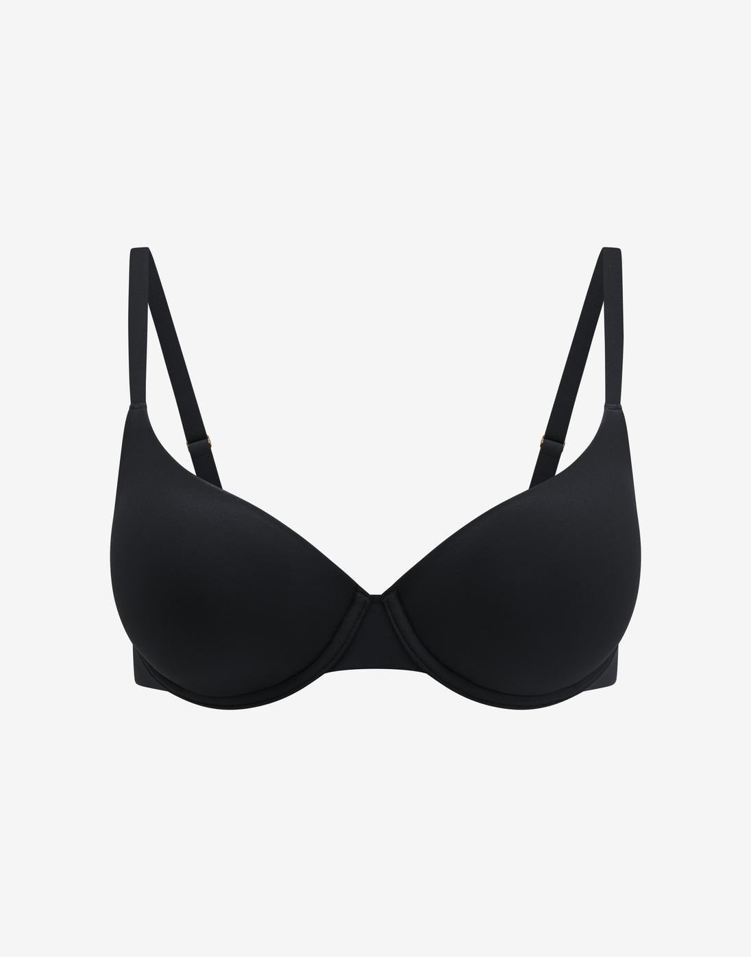 Black ComfortStretch Back Smoothing T-Shirt Bra - Best Back Smoothing & Side Smoothing Bras For All Sizes