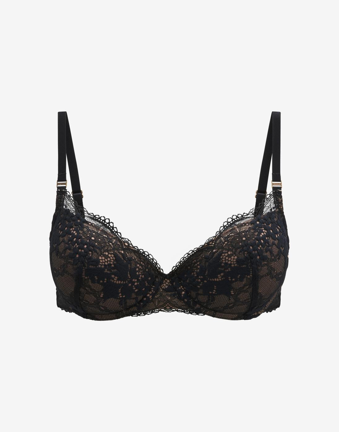 Black All Day Lace T-Shirt Bra