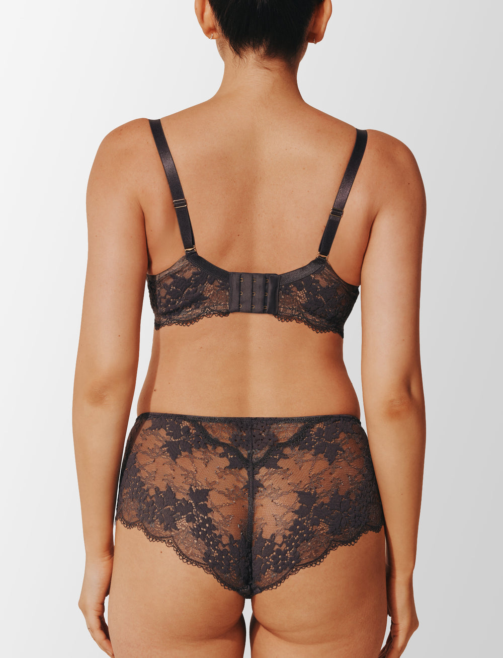Charcoal All Day Lace T-Shirt Bra (Grey)