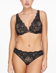 Black All Day Lace Uplift Plunge Bra