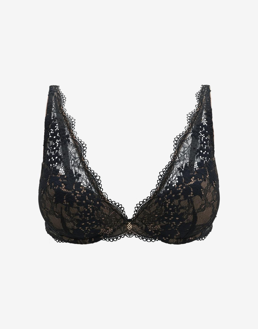 Black All Day Lace Uplift Plunge Bra