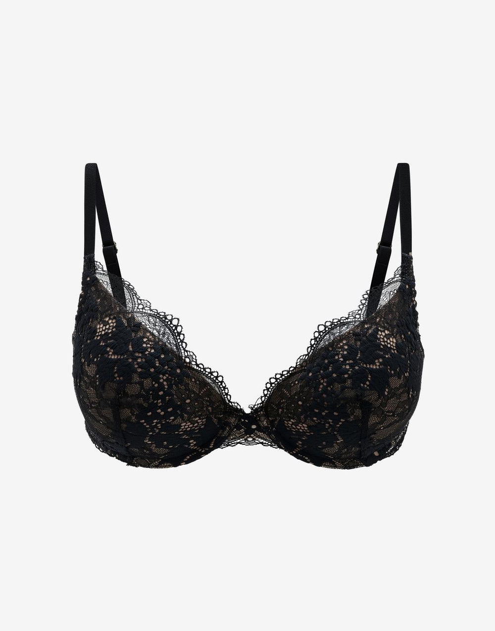 Black All Day Lace Push-Up Bra