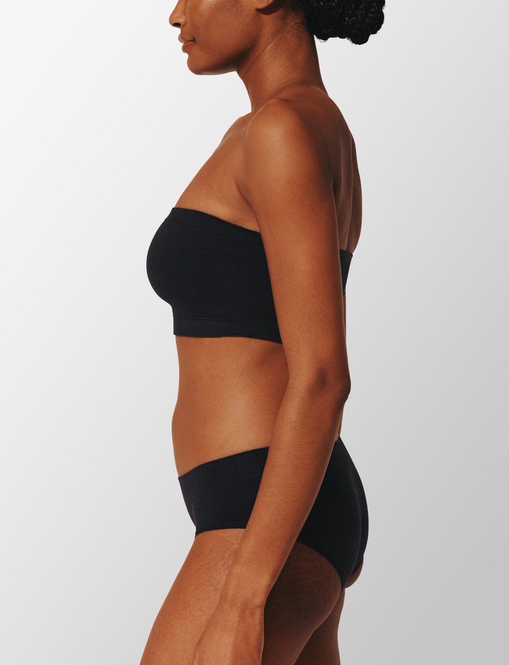 Black Seamless Cloud Cotton Wireless Bandeau