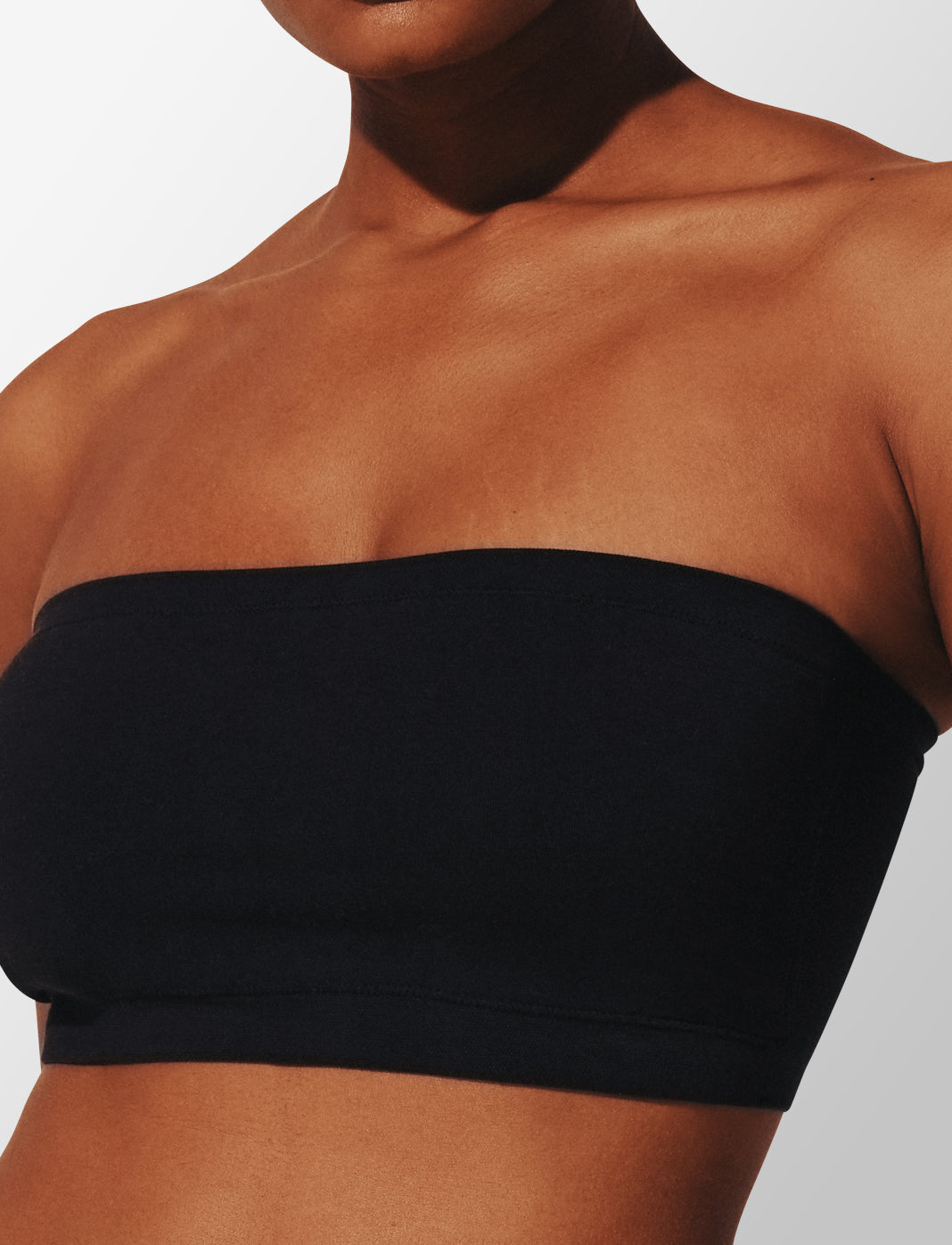 Black Seamless Cloud Cotton Wireless Bandeau