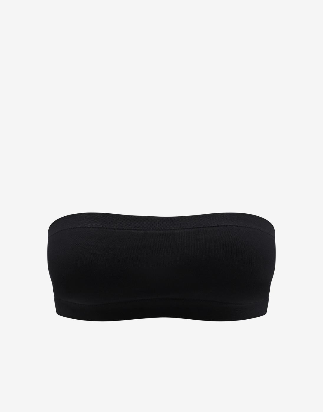 Black Seamless Cloud Cotton Wireless Bandeau