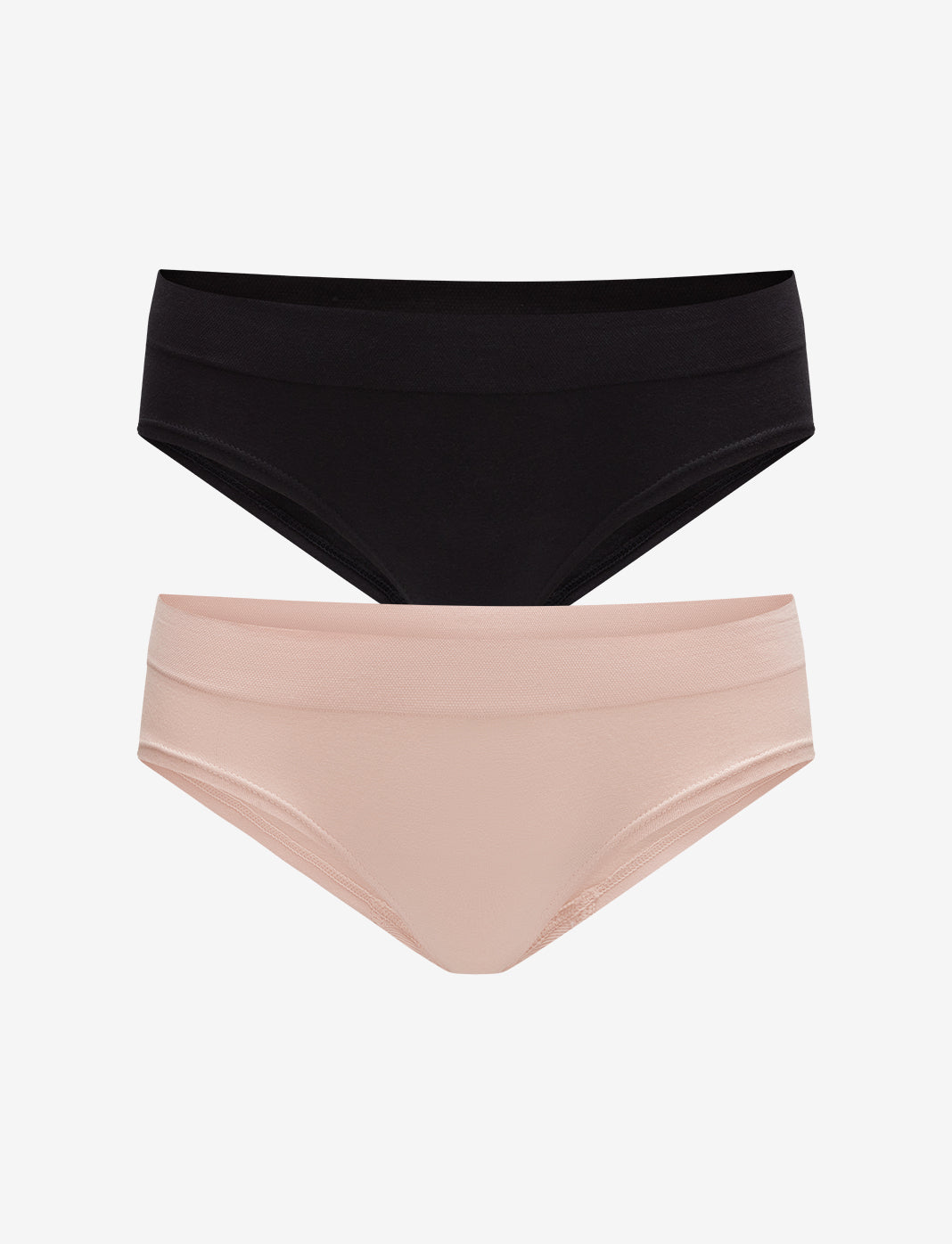 Black & Rose Dust Seamless Cloud Cotton Hipster - 2 Pack