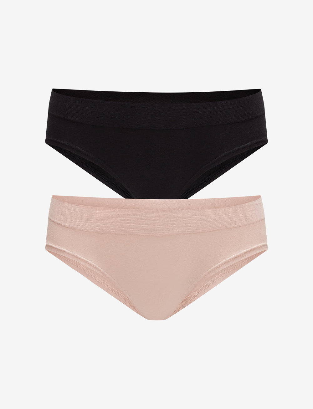 Black & Rose Dust Seamless Cloud Cotton Hipster - 2 Pack