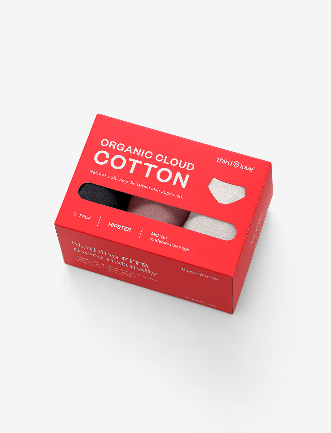 Black Twilight Organic Cloud Cotton Hipster 3 Pack Box