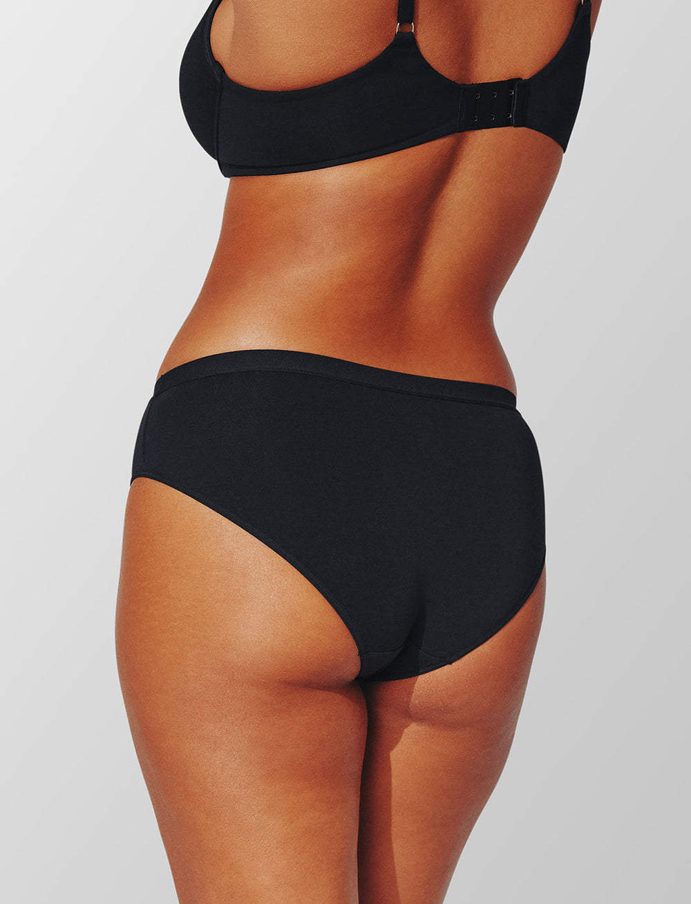 Black Organic Cloud Cotton Hipster