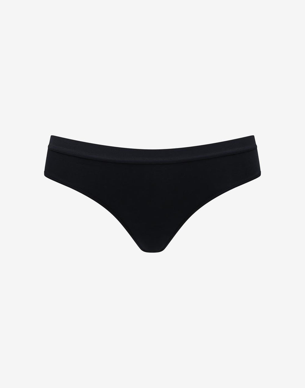 Black Organic Cloud Cotton Thong