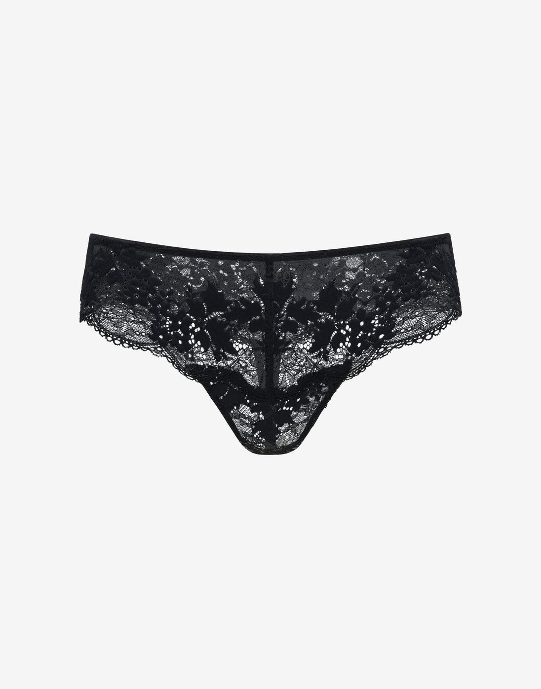 Black All Day Lace Thong