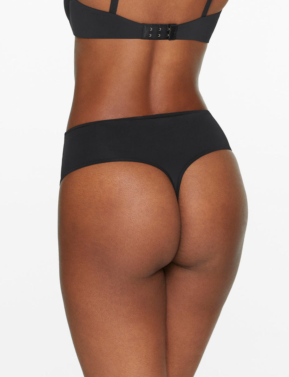Black High Waist Thong 3 Pack Box