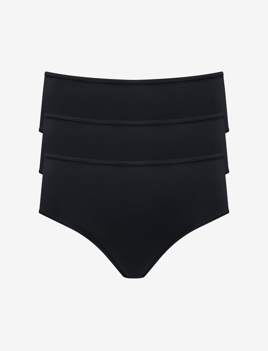 Black High Waist Thong 3 Pack Box