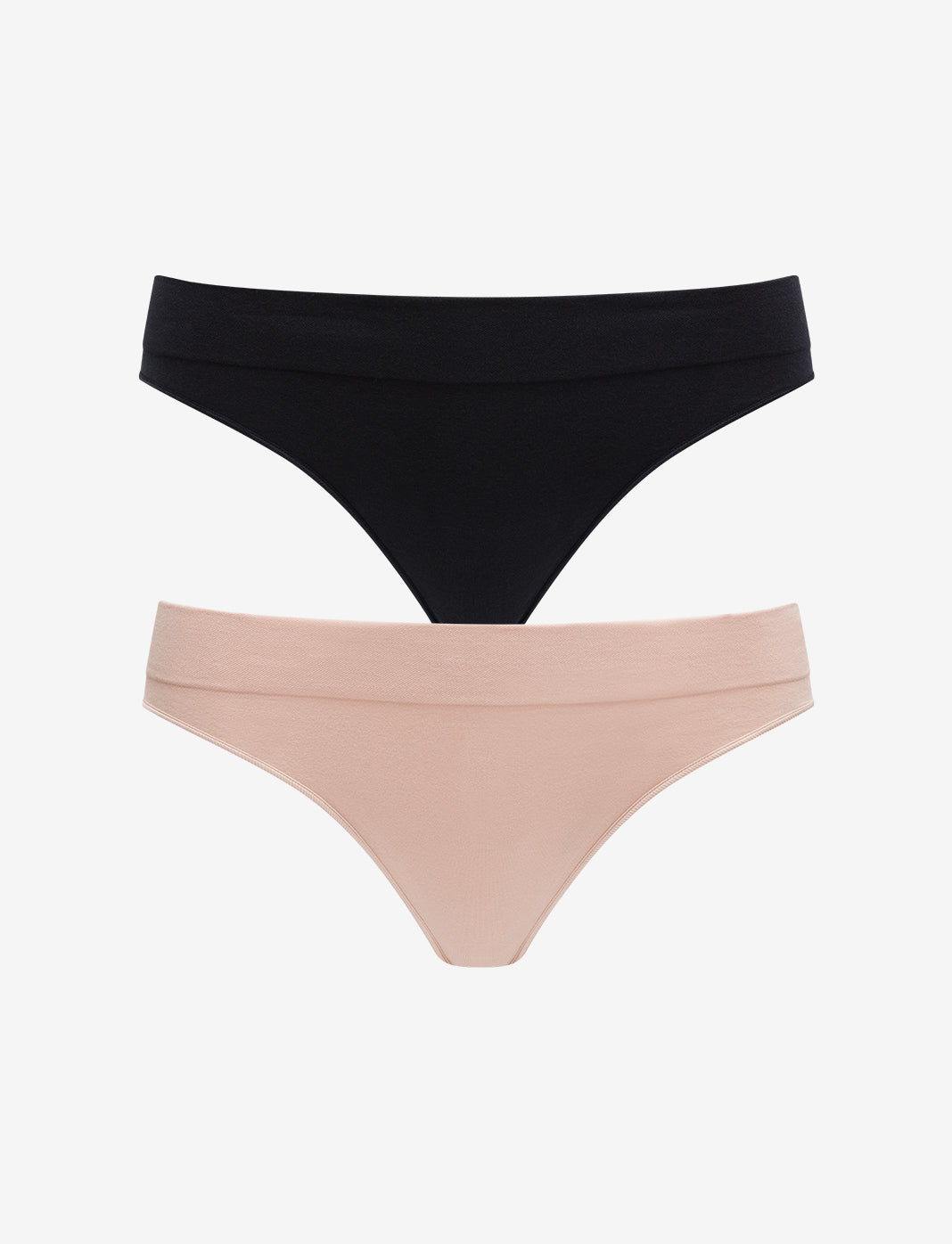 Black & Rose Dust Seamless Cloud Cotton Thong - 2 Pack