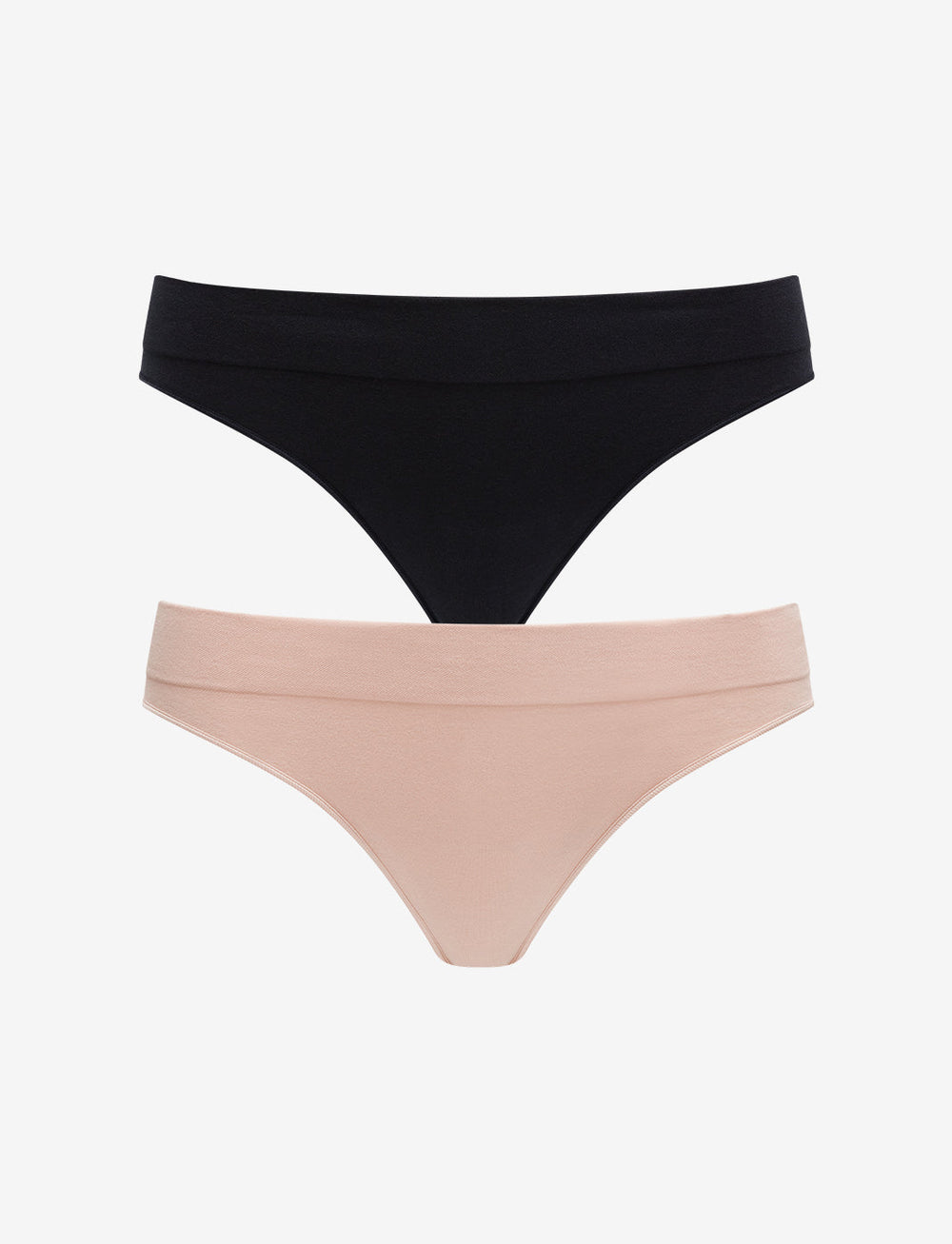 Black & Rose Dust Seamless Cloud Cotton Thong - 2 Pack