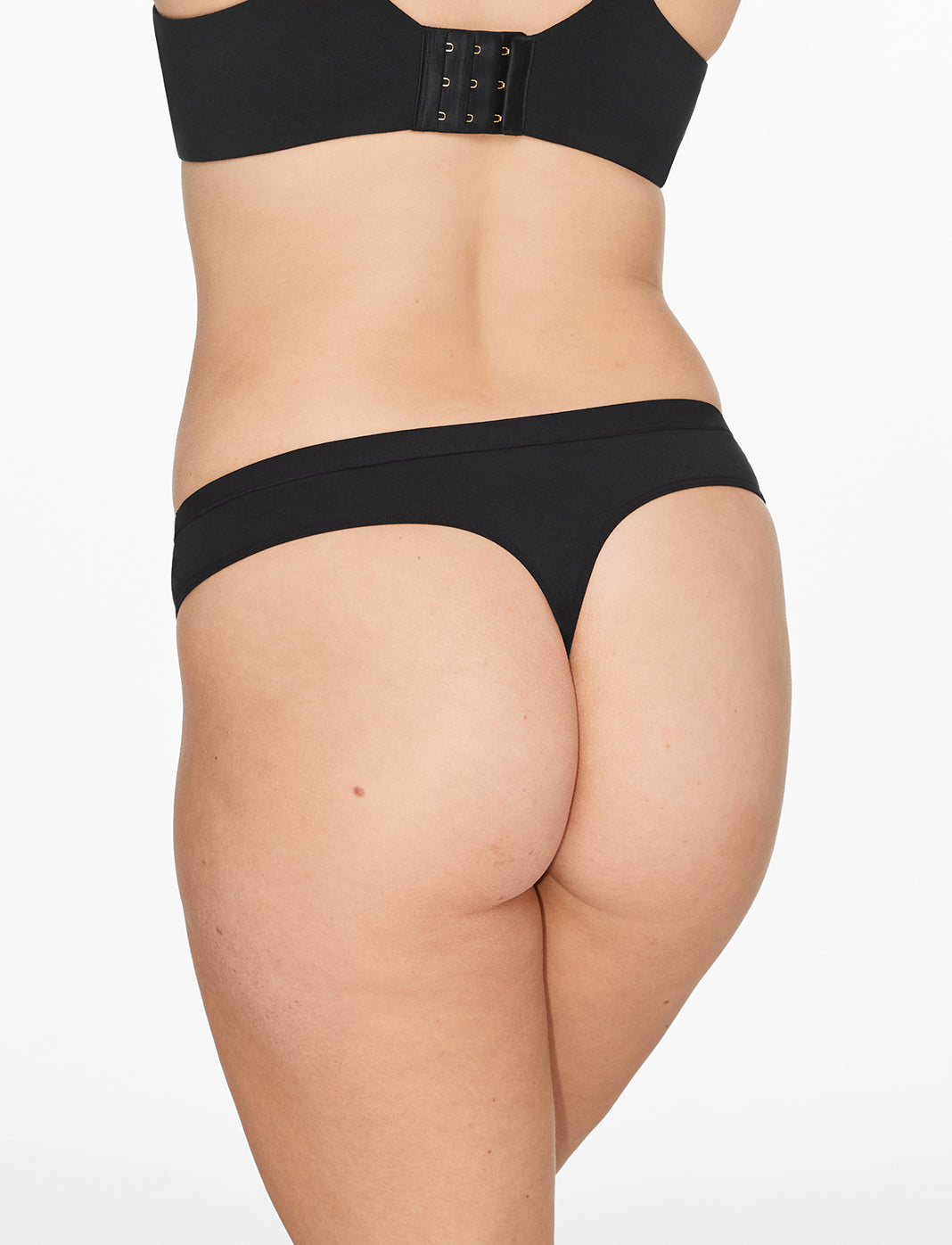 Black Twilight Organic Cloud Cotton Thong 3 Pack Box