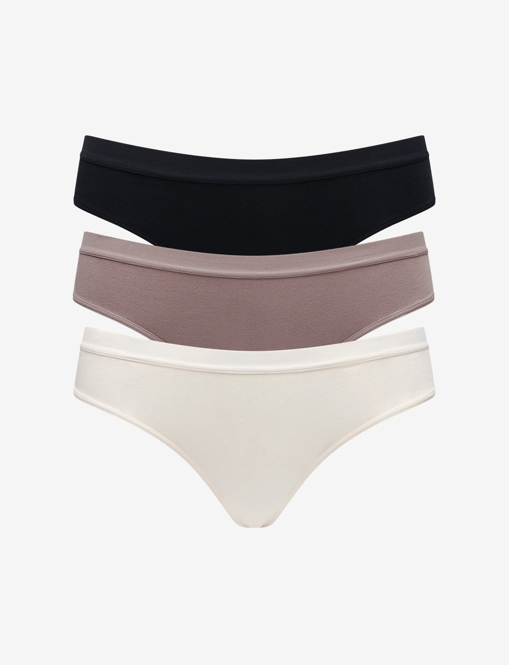 Black Twilight Organic Cloud Cotton Thong 3 Pack Box