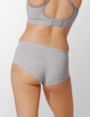 Black & Heather Gray Seamless Cloud Cotton Boyshort - 2 Pack