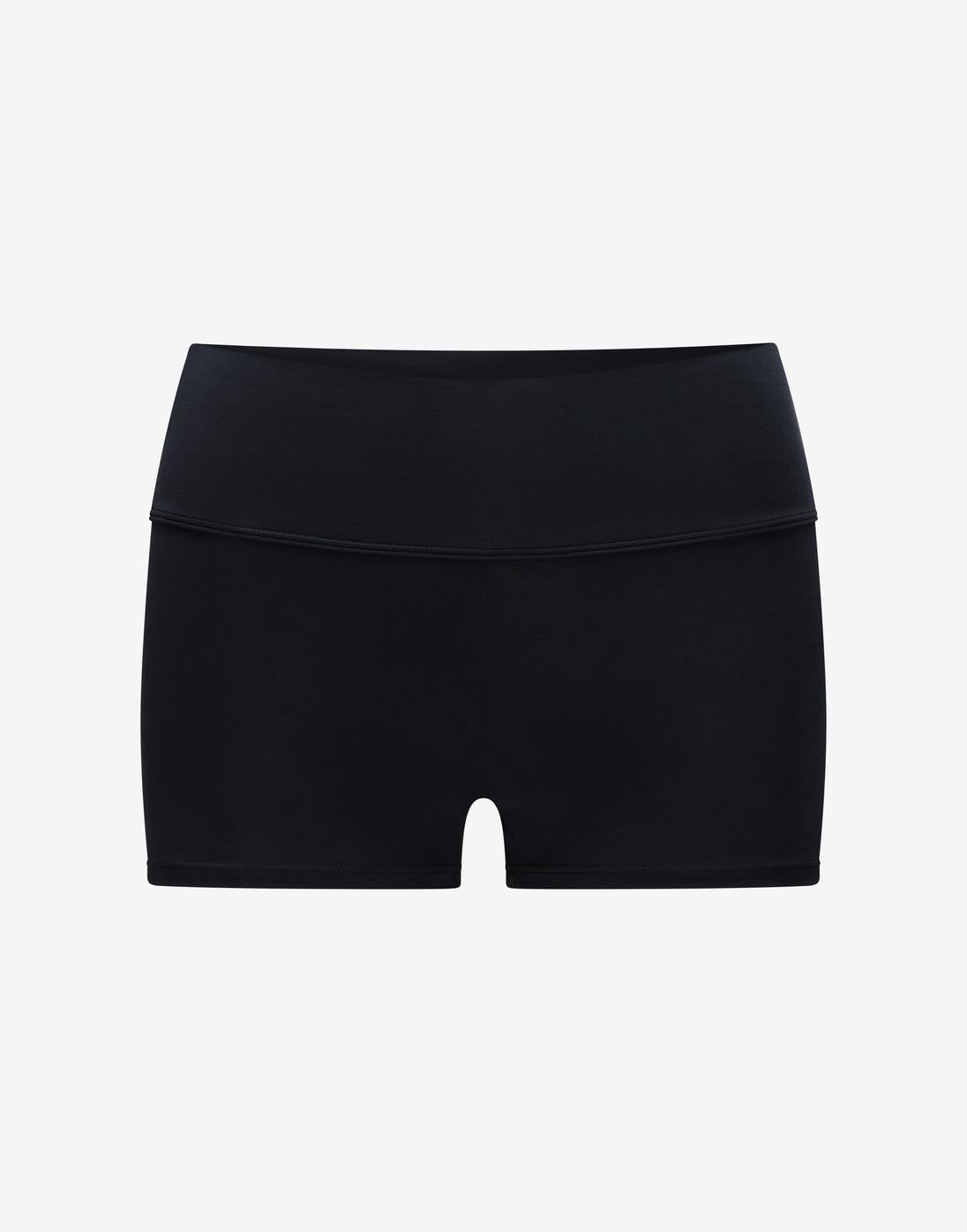 Black Organic Cloud Cotton High Waist Short