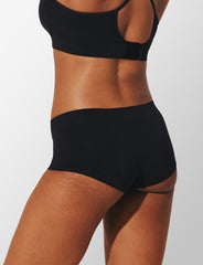 Black Seamless Cloud Cotton Boyshort
